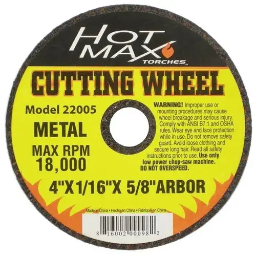 CUT TP-1 OFF WHEEL 1/16 X 5/8 X 4 IN CUT TP-1 OFF WHEEL 1/16 X 5/8 X 4 IN
