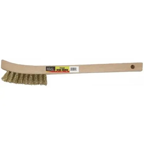 CURVED HANDLE BRASS BRUSH 2 X 9 IN CURVED HANDLE BRASS BRUSH 2 X 9 IN