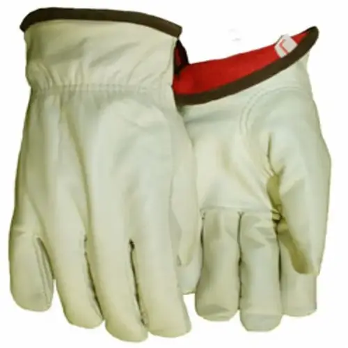 Fleece Lined Grain Cowhide Driver Glove with Keystone Thumb, Large Fleece Lined Grain Cowhide Driver Glove with Keystone Thumb, Large