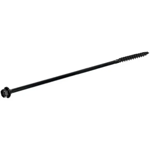 TimberTite Structural Wood Screw, 1/4" x 8", Hex Washer Head, Black, Box of 10 TimberTite Structural Wood Screw, 1/4" x 8", Hex Washer Head, Black, Box of 10