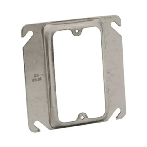 4" Square 1-Gang 1/2" Raised Steel Device Ring 4" Square 1-Gang 1/2" Raised Steel Device Ring