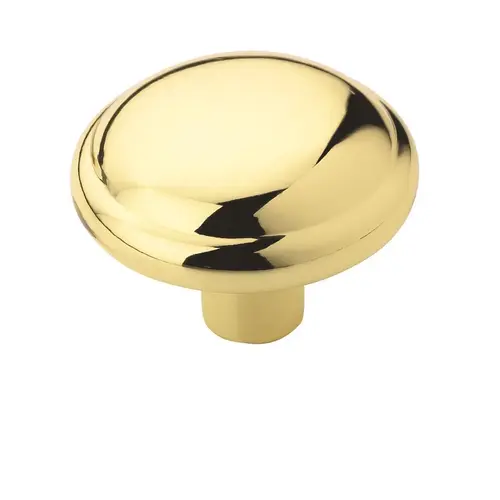 Traditional Zinc Mushroom Kitchen Cabinet Knob 1-1/4" Diameter Polished Brass Traditional Zinc Mushroom Kitchen Cabinet Knob 1-1/4" Diameter Polished Brass