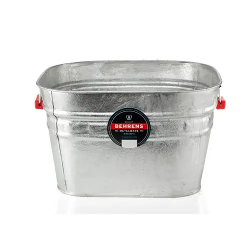 Hot-Dipped Zinc Steel Square Utility Tub, 12 Gallon Hot-Dipped Zinc Steel Square Utility Tub, 12 Gallon