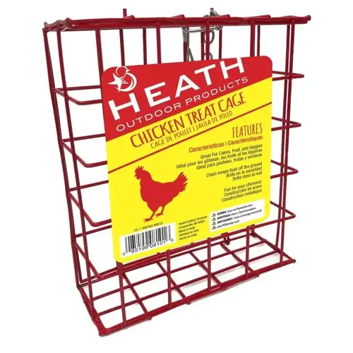 Small Chicken Treat Cage, Red, Hanging Small Chicken Treat Cage, Red, Hanging