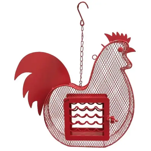 ROOSTER SUET AND SEED FEEDER ROOSTER SUET AND SEED FEEDER