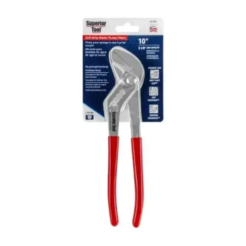 10" Soft Grip Smooth Jaw Water Pump Pliers 10" Soft Grip Smooth Jaw Water Pump Pliers