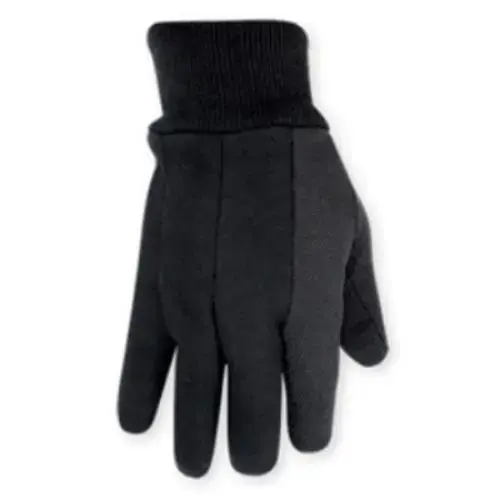 BLACK JERSEY GLOVE WITH PVC DOTS BLACK JERSEY GLOVE WITH PVC DOTS