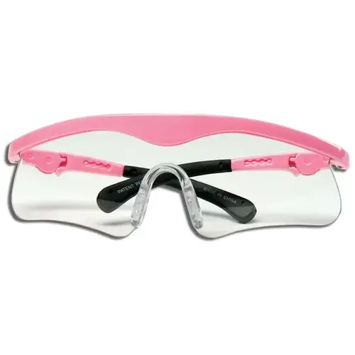 Shooting Glasses, Clear Lens, Pink Frame, ANSI Z87.1 Shooting Glasses, Clear Lens, Pink Frame, ANSI Z87.1