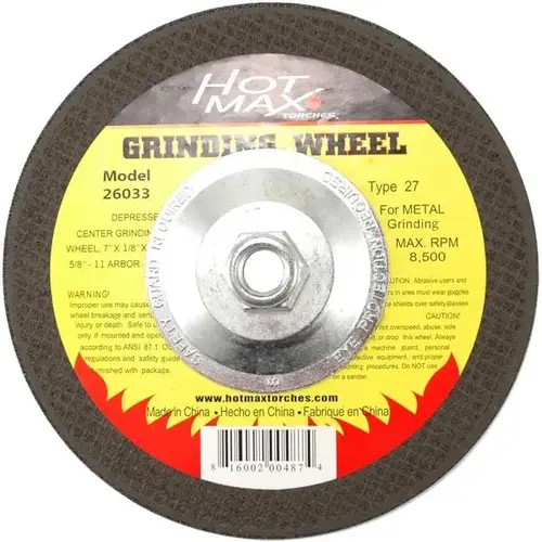 GRINDING WHEEL TP 27 1/8 X 5/8 X 7 IN 11 GRINDING WHEEL TP 27 1/8 X 5/8 X 7 IN 11