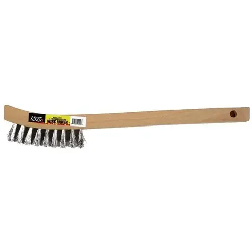 CURVED HANDLE BRUSH 2 X 9 IN SS CURVED HANDLE BRUSH 2 X 9 IN SS