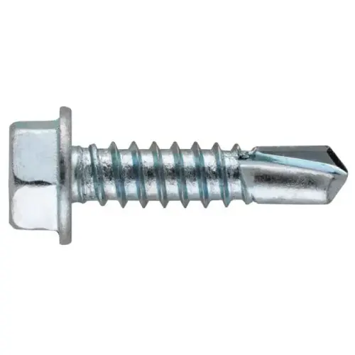 Self-Drilling Hex Washer Head Screw, #12 x 1-1/2", Zinc-Plated Carbon Steel, Box of 50 Self-Drilling Hex Washer Head Screw, #12 x 1-1/2", Zinc-Plated Carbon Steel, Box of 50