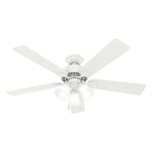 Swanson Ceiling Fan, 52", with LED Light, Fresh White Swanson Ceiling Fan, 52", with LED Light, Fresh White