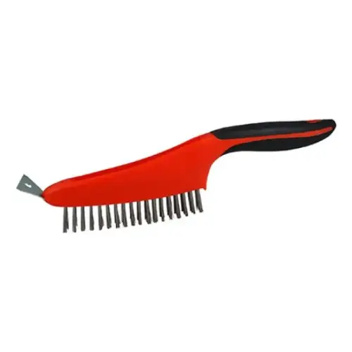 13IN STAINLESS STEEL WIRE BRUSH AND SCR 13IN STAINLESS STEEL WIRE BRUSH AND SCR