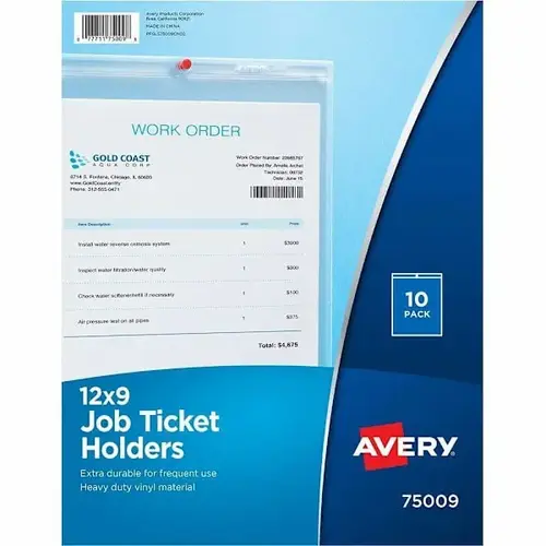 Vinyl File Pocket - pack of 10 Vinyl File Pocket - pack of 10
