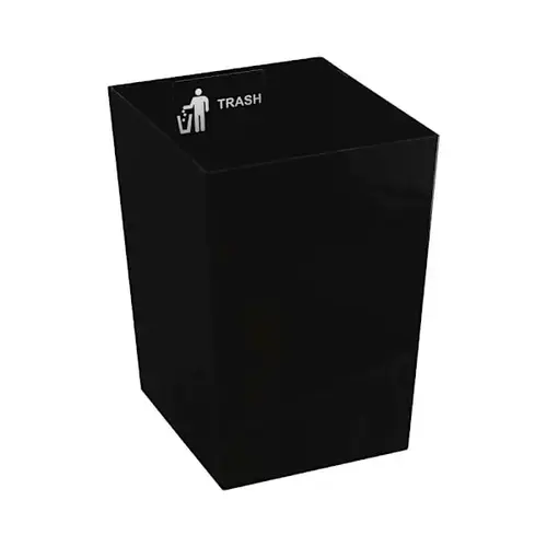 Dual Chamber Resin Liner Black With Trash Decal - pack of 6 Dual Chamber Resin Liner Black With Trash Decal - pack of 6