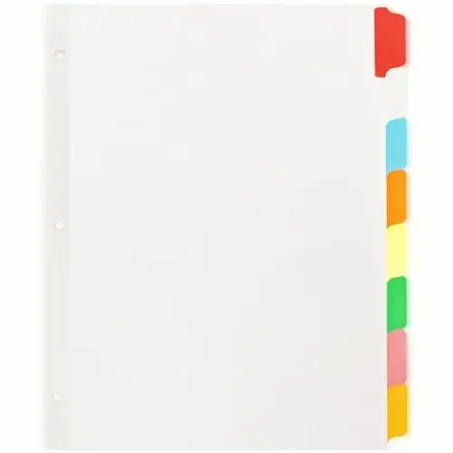 Laminated Write-On Tab Indexes - pack of 8 Laminated Write-On Tab Indexes - pack of 8