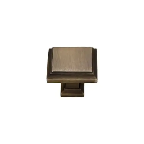 Accent 1" Modern Square Cabinet Knob, Medium Aged Bronze - pack of 5 Accent 1" Modern Square Cabinet Knob, Medium Aged Bronze - pack of 5