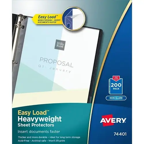 Non-Glare Heavyweight Sheet Protectors - pack of 200 Non-Glare Heavyweight Sheet Protectors - pack of 200