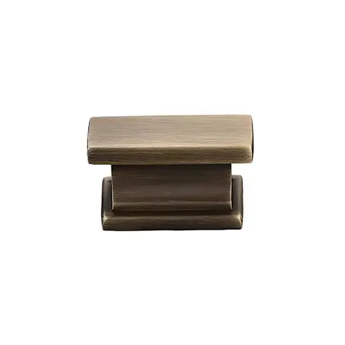 Hexa 1" Modern Rectangle Cabinet Knob, Medium Aged Bronze - pack of 5 Hexa 1" Modern Rectangle Cabinet Knob, Medium Aged Bronze - pack of 5