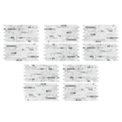 Collage Backsplash Tile, Peel & Stick, Marble Shine - pack of 5 Collage Backsplash Tile, Peel & Stick, Marble Shine - pack of 5
