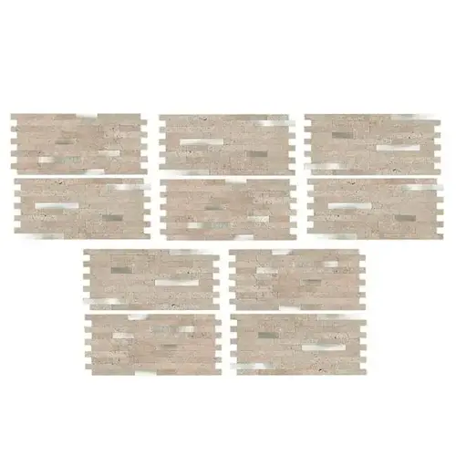Collage Backsplash Tile, Peel & Stick, Biscuit - pack of 5 Collage Backsplash Tile, Peel & Stick, Biscuit - pack of 5