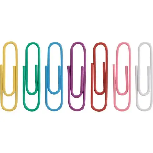 Vinyl-Coated Gem Paper Clips - pack of 500 Vinyl-Coated Gem Paper Clips - pack of 500