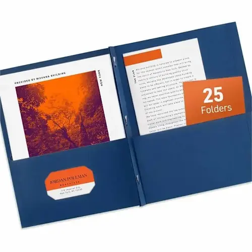2-Pocket Report Cover Folder Dark Blue - pack of 25 2-Pocket Report Cover Folder Dark Blue - pack of 25