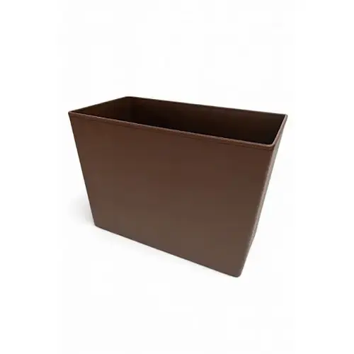Essential Dual Chamber Resin 18 Qt. Wastebasket Walnut - pack of 6 Essential Dual Chamber Resin 18 Qt. Wastebasket Walnut - pack of 6