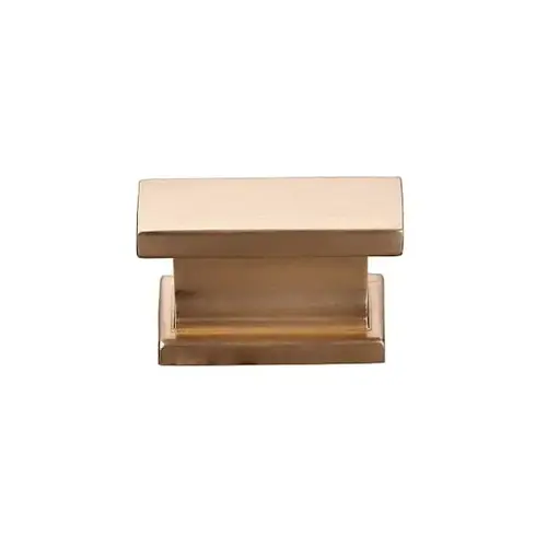 Hexa 1" Modern Rectangle Cabinet Knob, Gold - pack of 5 Hexa 1" Modern Rectangle Cabinet Knob, Gold - pack of 5
