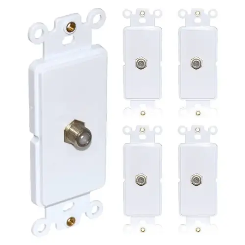 Cable Insert For Decorator Wall Plates, White - pack of 5 Cable Insert For Decorator Wall Plates, White - pack of 5