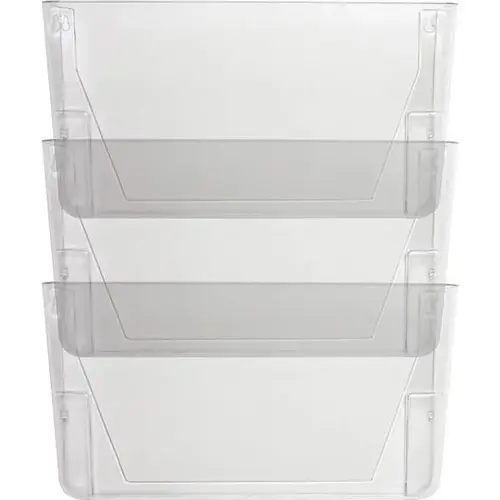 Mountable Vertical Wall File Pockets System Clear Mountable Vertical Wall File Pockets System Clear