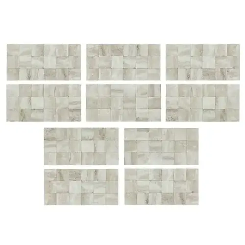 Collage Backsplash Tile, Peel & Stick, Bone Porcelain - pack of 5 Collage Backsplash Tile, Peel & Stick, Bone Porcelain - pack of 5