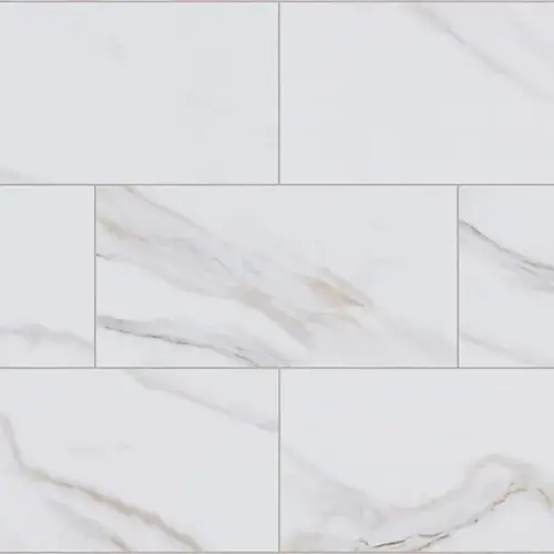 Tile, 22 Mil, 18.5" X 37", Camrose Carrara - pack of 4 Tile, 22 Mil, 18.5" X 37", Camrose Carrara - pack of 4