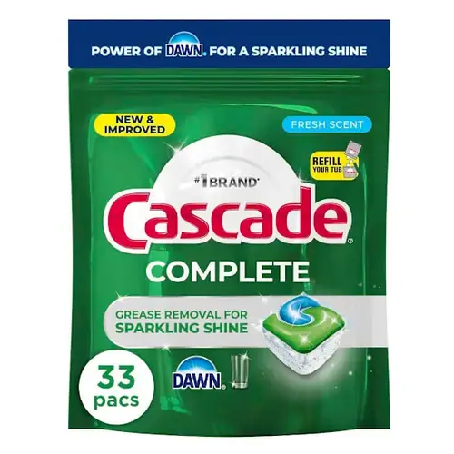 Casade Complete Actionpacs W/ Dawn Fresh Scent Tablet Detergent 33-Cnt - pack of 4 Casade Complete Actionpacs W/ Dawn Fresh Scent Tablet Detergent 33-Cnt - pack of 4