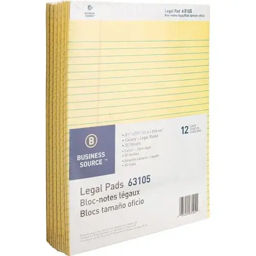 Micro-Perforated Legal Pads Yellow - pack of 12 Micro-Perforated Legal Pads Yellow - pack of 12