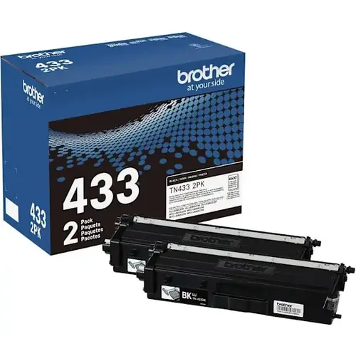 Tn433 Original High Yield Laser Toner Cartridge Black - pack of 2 Tn433 Original High Yield Laser Toner Cartridge Black - pack of 2