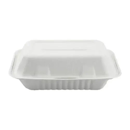 Bagasse Clamshell 9x6 1-Compartment - pack of 200 Bagasse Clamshell 9x6 1-Compartment - pack of 200
