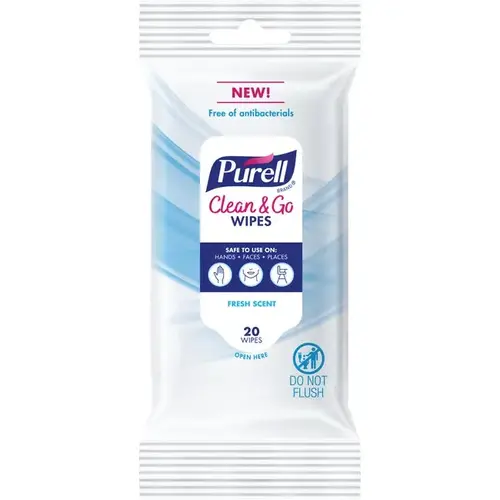 Clean & Go Fresh Scent Skin and Surface Cleaning Wipes (20 Count) Clean & Go Fresh Scent Skin and Surface Cleaning Wipes (20 Count)