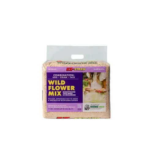 EZ-Straw MLEZWILDFLOWER Flower Seed, 11 lb Bag, Wildflower Mix Type EZ-Straw MLEZWILDFLOWER Flower Seed, 11 lb Bag, Wildflower Mix Type