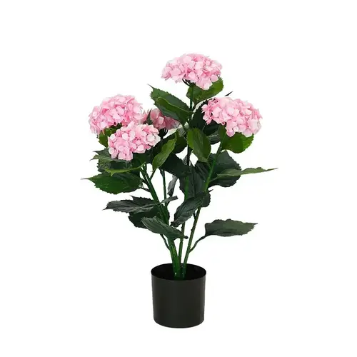 Artificial Hydrangea, 24", Pink, Indoor/Outdoor Artificial Hydrangea, 24", Pink, Indoor/Outdoor
