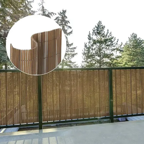 naturae decor Privacy Screen, 96 in W, 1/4 in D, 40 in H, 1-Panel, PVC Panel, Oak naturae decor Privacy Screen, 96 in W, 1/4 in D, 40 in H, 1-Panel, PVC Panel, Oak