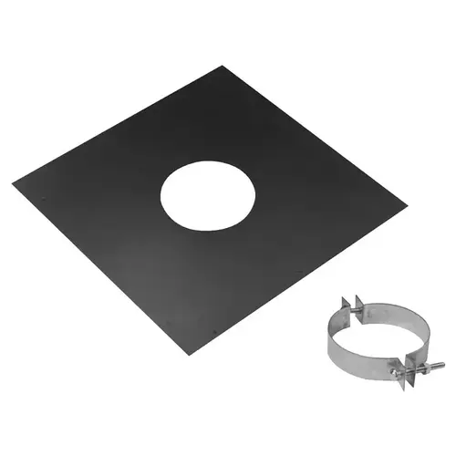 DuraVent PelletVent Ceiling Support Firestop Spacer, Black DuraVent PelletVent Ceiling Support Firestop Spacer, Black