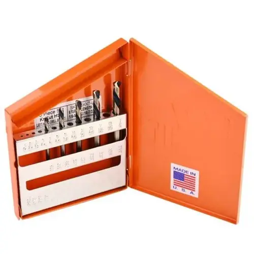 KNK 5KK7-LH 5 Piece Left Hand Stubby Drill Bit Set KNK 5KK7-LH 5 Piece Left Hand Stubby Drill Bit Set