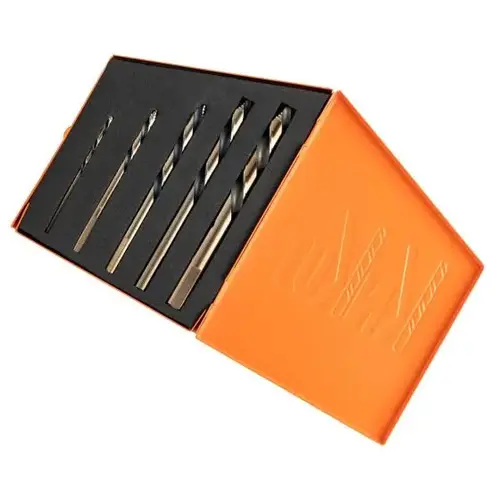 KNK 5KK10-LH 5 Piece Left Hand Step Point Mechanics Drill Bit Set KNK 5KK10-LH 5 Piece Left Hand Step Point Mechanics Drill Bit Set