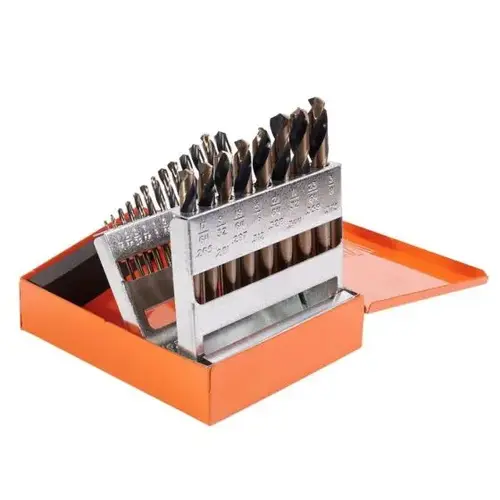 KNK 21KK7 21 Piece Stubby Drill Bit Set 1/16"-3/8" by 64ths KNK 21KK7 21 Piece Stubby Drill Bit Set 1/16"-3/8" by 64ths