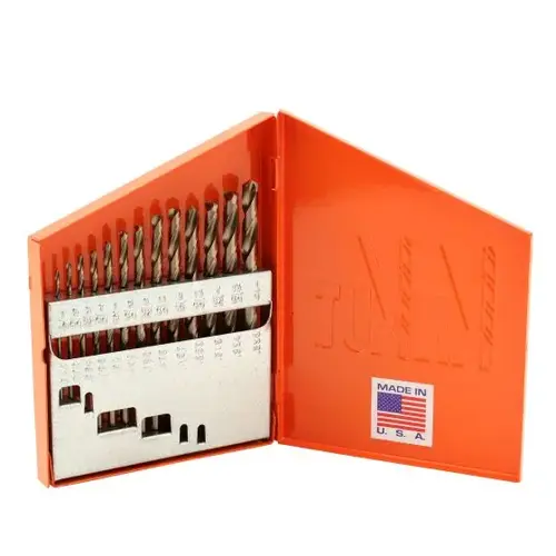KnKut 13 Piece HD Hex Shank M35 Cobalt Jobber Length Drill Bit Set 1/16"-1/4" KnKut 13 Piece HD Hex Shank M35 Cobalt Jobber Length Drill Bit Set 1/16"-1/4"