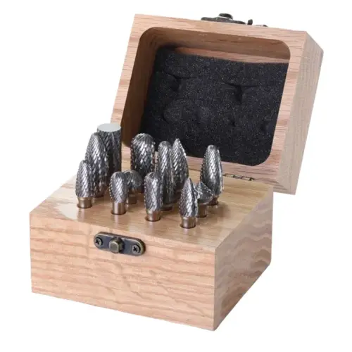 12 Piece Carbide Burr Set with 1/4-inch Shanks 12 Piece Carbide Burr Set with 1/4-inch Shanks