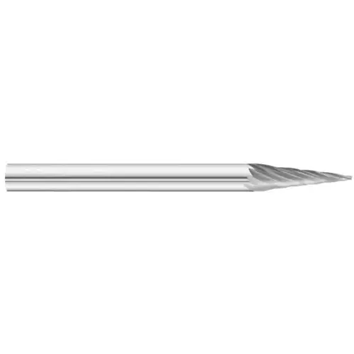 SM-42 14 degree Included Cone Shape Carbide Burr 1/8" x 7/16" x 1-1/2" OAL w 1/8 Shank SM-42 14 degree Included Cone Shape Carbide Burr 1/8" x 7/16" x 1-1/2" OAL w 1/8 Shank