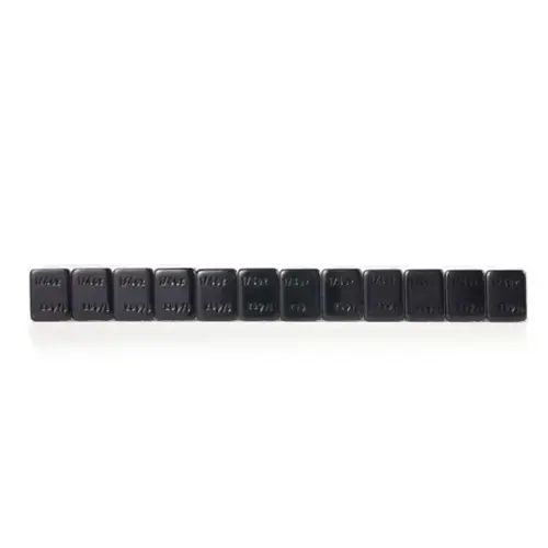 .25oz Segment Standard Profile Black Steel Tape Wheel Weights (48 strips) .25oz Segment Standard Profile Black Steel Tape Wheel Weights (48 strips)