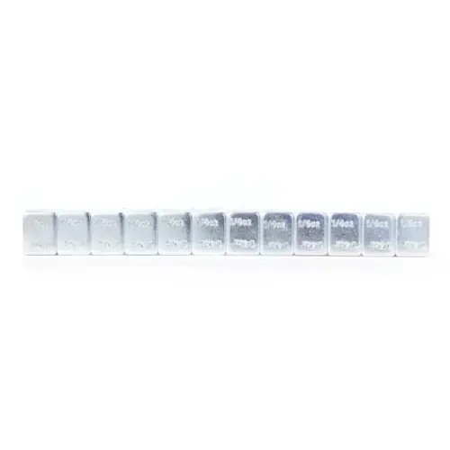 .25oz Segment Low Profile Steel Tape Wheel Weights (48 strips) .25oz Segment Low Profile Steel Tape Wheel Weights (48 strips)